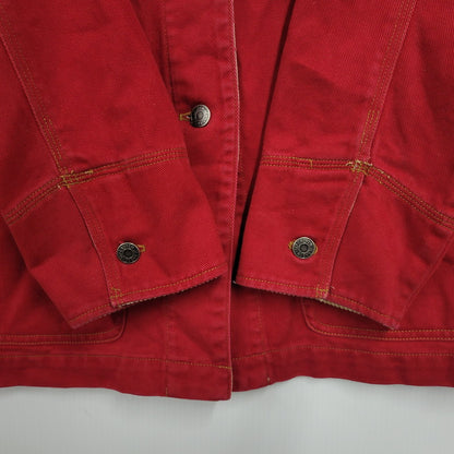 【中古品】【メンズ】 LAUREN JEANS CO. ローレンジーンズカンパニー COVERALL カバーオール 襟コーデュロイ ジャケット アウター 146-251119-as-03-izu サイズ：L カラー：レッド×ベージュ 万代Net店
