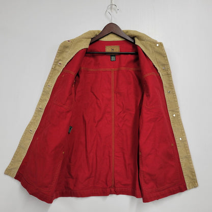 【中古品】【メンズ】 LAUREN JEANS CO. ローレンジーンズカンパニー COVERALL カバーオール 襟コーデュロイ ジャケット アウター 146-251119-as-03-izu サイズ：L カラー：レッド×ベージュ 万代Net店