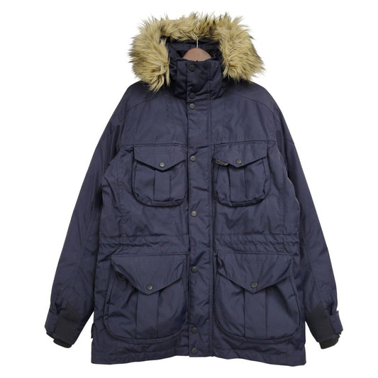 【中古品】【メンズ】 RLX RALPHLAUREN アールエルエックスラルフローレン AC RANGER FAUX FUR TRIMMED DOWN PARKA 7187573ACDK ダウン パーカ ジャケット アウター 147-251119-as-04-izu サイズ：M カラー：ネイビー 万代Net店