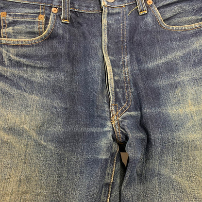 【現状渡し品】【メンズ】 Levi's リーバイス BIG-E 501XX DENIM PANT 501-0003 デニムパンツ USA製 555刻印 均等V ジーンズ ボトムス 157-251122-as-44-izu サイズ：31×36 カラー：インディゴ 万代Net店