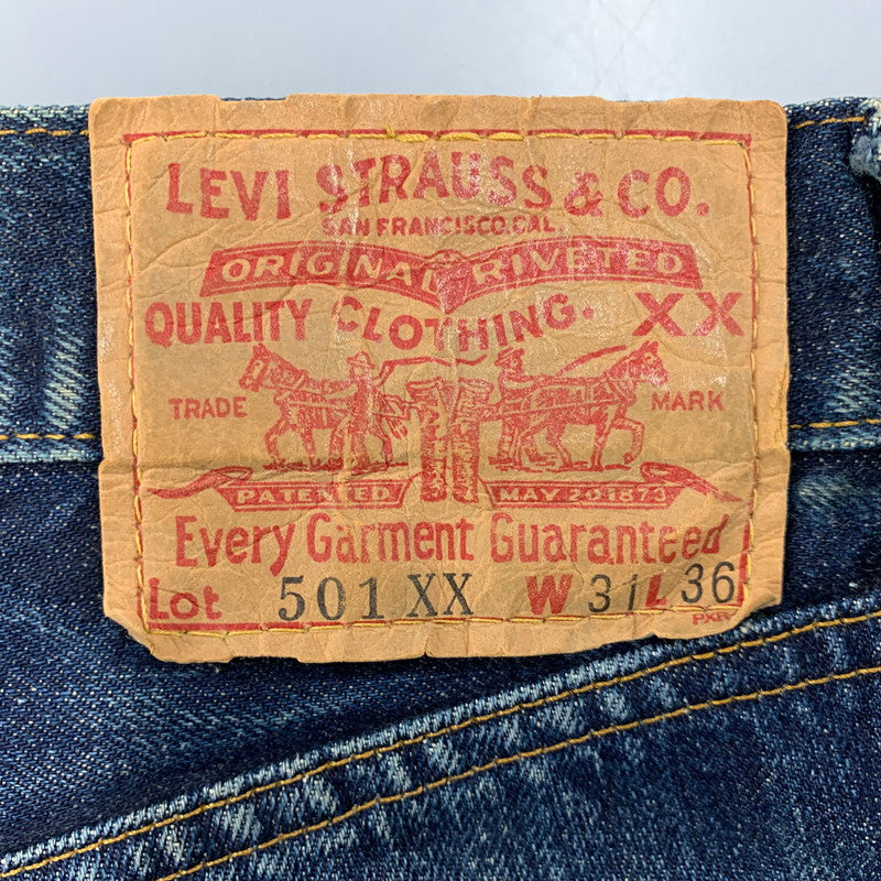 【現状渡し品】【メンズ】 Levi's リーバイス BIG-E 501XX DENIM PANT 501-0003 デニムパンツ USA製 555刻印 均等V ジーンズ ボトムス 157-251122-as-44-izu サイズ：31×36 カラー：インディゴ 万代Net店