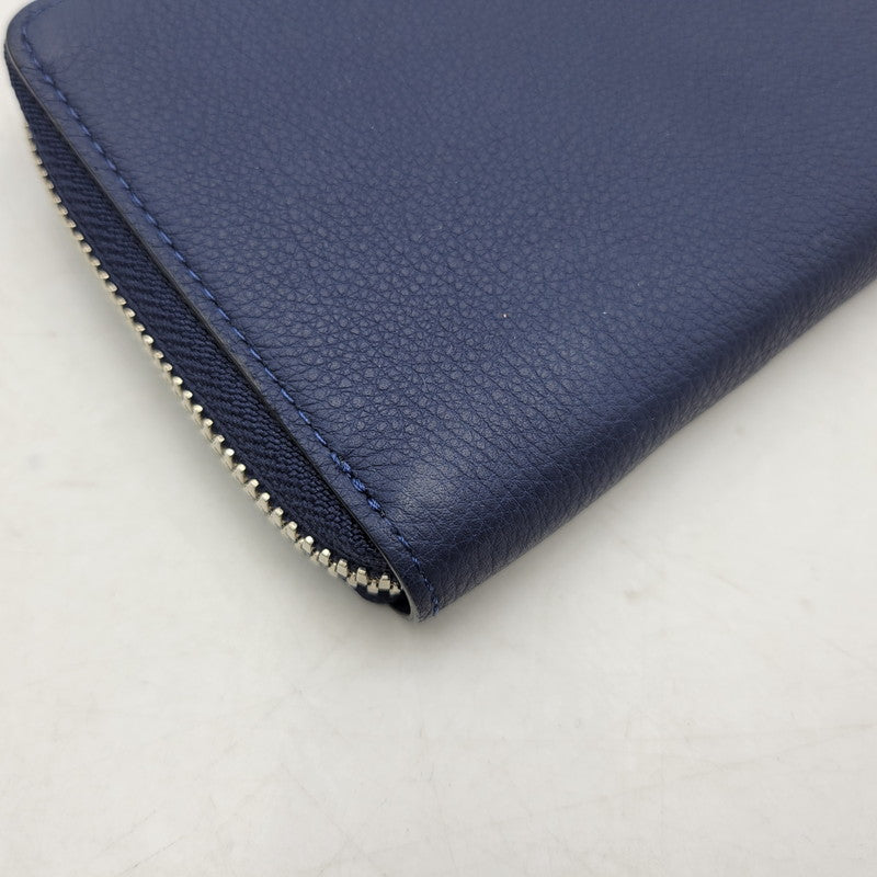 【中古品】【メンズ/レディース】 LONG WALLET ロングウォレット L字ファスナー 長財布 200-251122-as-27-izu カラー：ネイビー 万代Net店