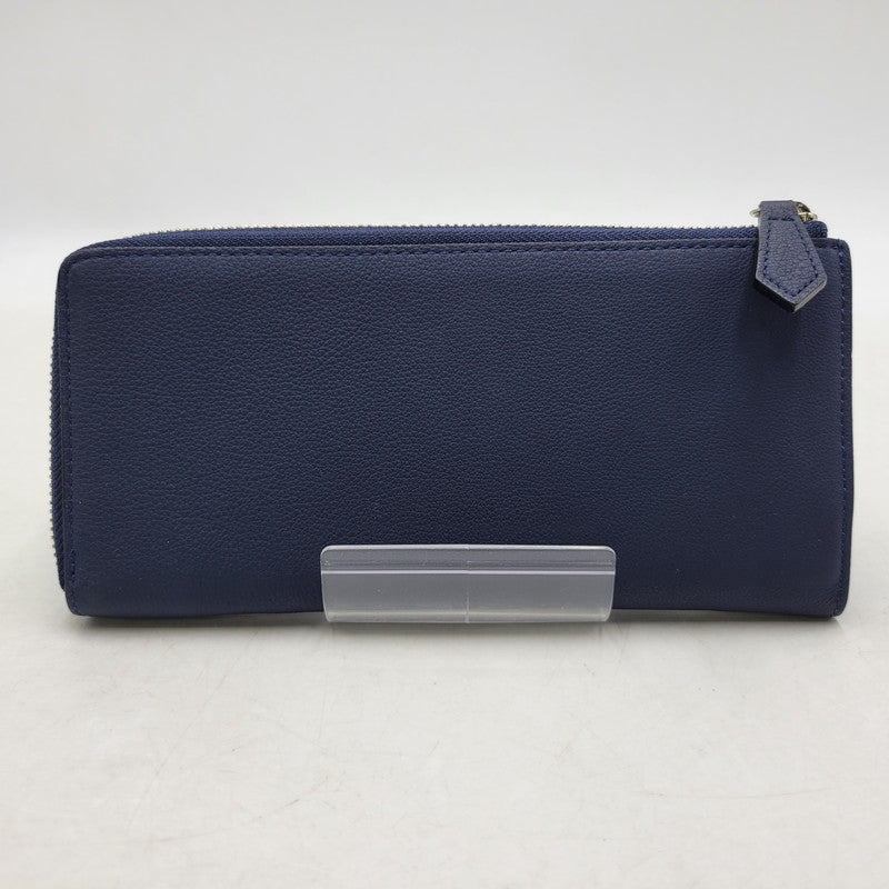 【中古品】【メンズ/レディース】 LONG WALLET ロングウォレット L字ファスナー 長財布 200-251122-as-27-izu カラー：ネイビー 万代Net店