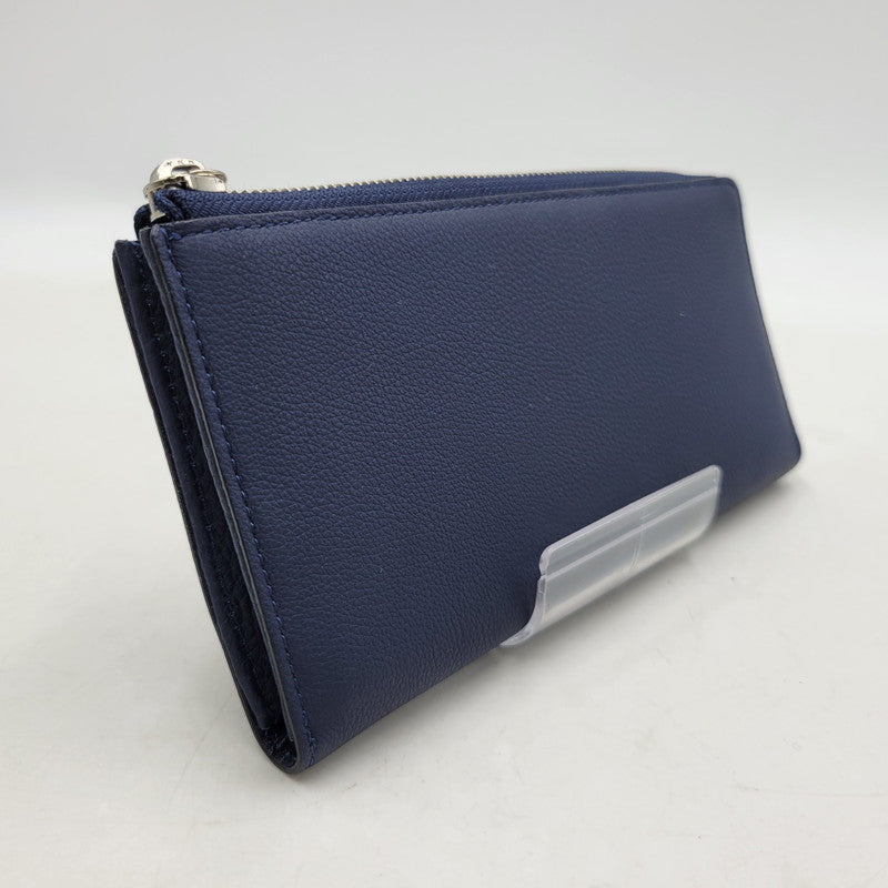 【中古品】【メンズ/レディース】 LONG WALLET ロングウォレット L字ファスナー 長財布 200-251122-as-27-izu カラー：ネイビー 万代Net店