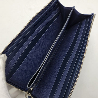 【中古品】【メンズ/レディース】 LONG WALLET ロングウォレット L字ファスナー 長財布 200-251122-as-27-izu カラー：ネイビー 万代Net店