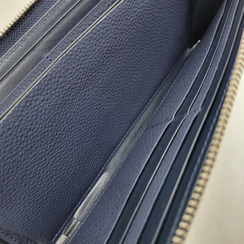 【中古品】【メンズ/レディース】 LONG WALLET ロングウォレット L字ファスナー 長財布 200-251122-as-27-izu カラー：ネイビー 万代Net店