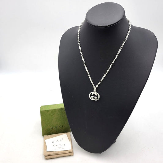 【現状渡し品】【メンズ/レディース】 GUCCI グッチ 925 GG LOGO NECKLACE ロゴ ネックレス アクセサリー 182-251122-as-24-izu カラー：シルバー 万代Net店