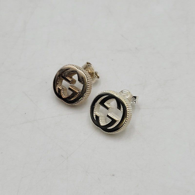 【中古品】【メンズ/レディース】 GUCCI グッチ 925 GG INTERLOCKING PIERCE インターロッキング ピアス 両耳用 アクセサリー 182-251122-as-23-izu カラー：シルバー 万代Net店