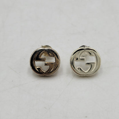 【中古品】【メンズ/レディース】 GUCCI グッチ 925 GG INTERLOCKING PIERCE インターロッキング ピアス 両耳用 アクセサリー 182-251122-as-23-izu カラー：シルバー 万代Net店
