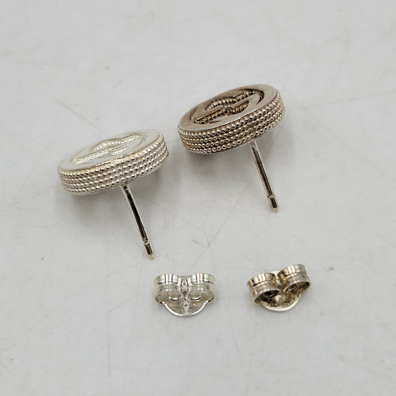 【中古品】【メンズ/レディース】 GUCCI グッチ 925 GG INTERLOCKING PIERCE インターロッキング ピアス 両耳用 アクセサリー 182-251122-as-23-izu カラー：シルバー 万代Net店