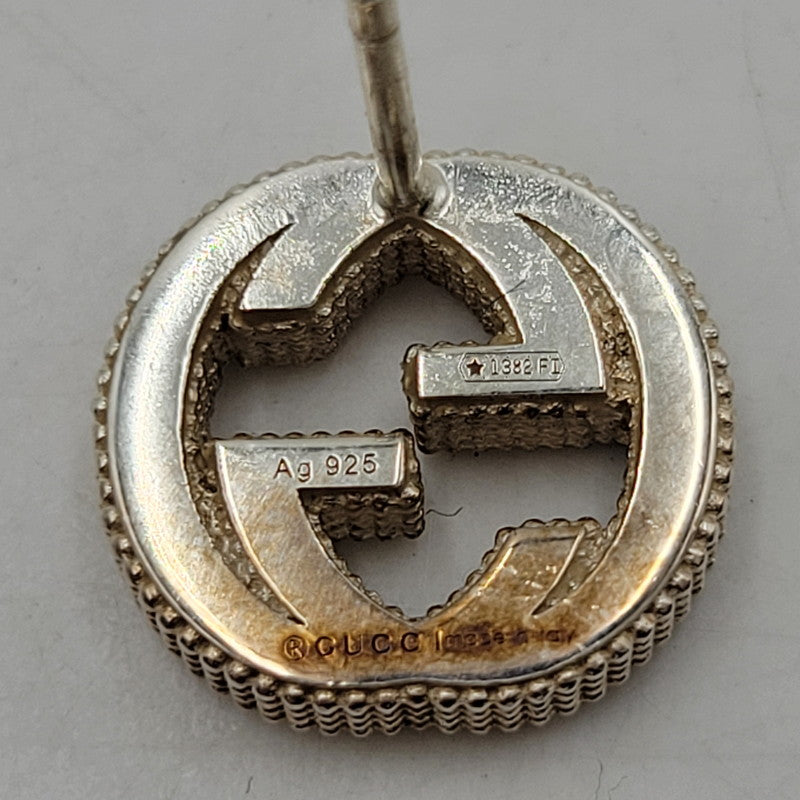【中古品】【メンズ/レディース】 GUCCI グッチ 925 GG INTERLOCKING PIERCE インターロッキング ピアス 両耳用 アクセサリー 182-251122-as-23-izu カラー：シルバー 万代Net店