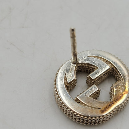 【中古品】【メンズ/レディース】 GUCCI グッチ 925 GG INTERLOCKING PIERCE インターロッキング ピアス 両耳用 アクセサリー 182-251122-as-23-izu カラー：シルバー 万代Net店