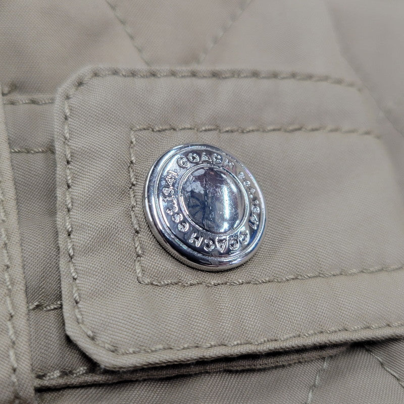 【中古品】【レディース】 COACH コーチ QUILTING COAT キルティング コート アウター 168-251128-cs-10-izu サイズ：XS カラー：カーキ 万代Net店