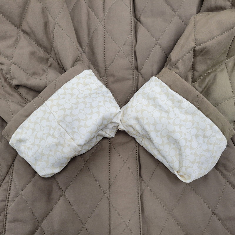 【中古品】【レディース】 COACH コーチ QUILTING COAT キルティング コート アウター 168-251128-cs-10-izu サイズ：XS カラー：カーキ 万代Net店