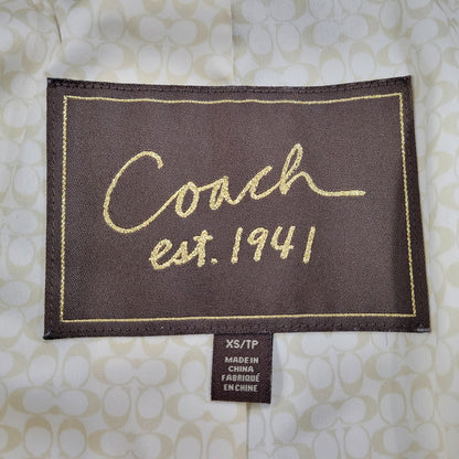 【中古品】【レディース】 COACH コーチ QUILTING COAT キルティング コート アウター 168-251128-cs-10-izu サイズ：XS カラー：カーキ 万代Net店