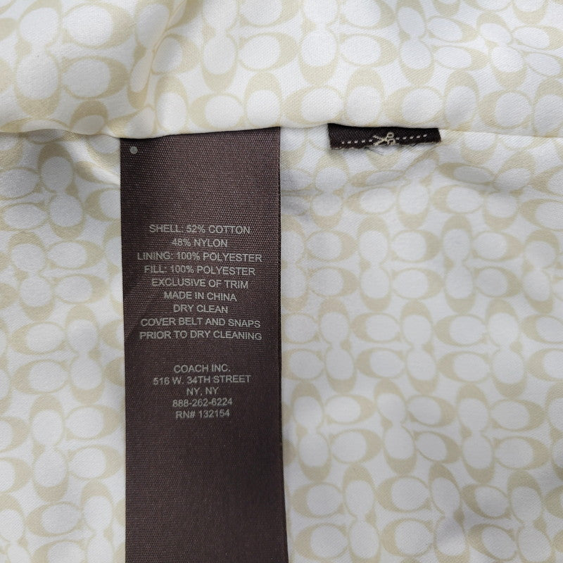 【中古品】【レディース】 COACH コーチ QUILTING COAT キルティング コート アウター 168-251128-cs-10-izu サイズ：XS カラー：カーキ 万代Net店