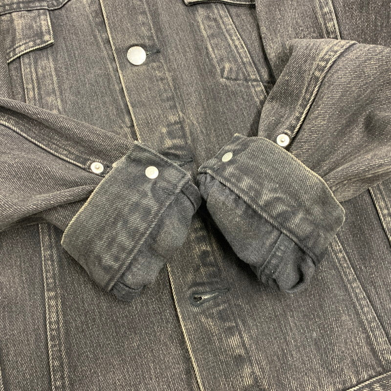 【中古品】【メンズ】 JOHN LAWRENCE SULLIVAN ジョンローレンスサリバン FRONT SIDE BELTED DENIM JACKET 1B013-0320-34 フロント サイド ベルト デニムジャケット アウター 140-251122-as-10-izu サイズ：48 カラー：ブラック 万代Net店