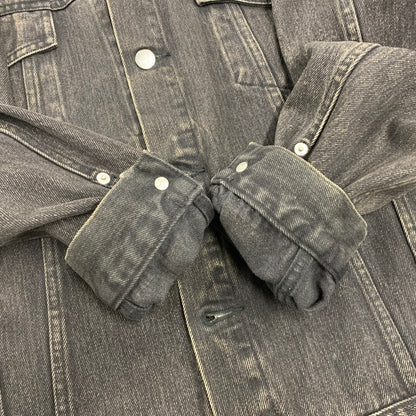 【中古品】【メンズ】 JOHN LAWRENCE SULLIVAN ジョンローレンスサリバン FRONT SIDE BELTED DENIM JACKET 1B013-0320-34 フロント サイド ベルト デニムジャケット アウター 140-251122-as-10-izu サイズ：48 カラー：ブラック 万代Net店