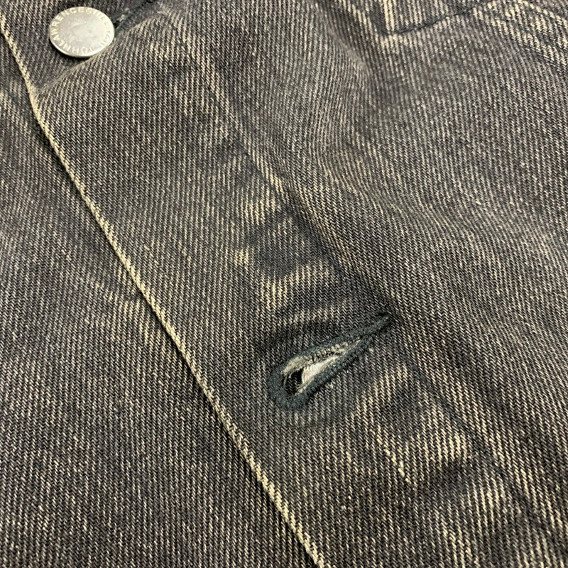 【中古品】【メンズ】 JOHN LAWRENCE SULLIVAN ジョンローレンスサリバン FRONT SIDE BELTED DENIM JACKET 1B013-0320-34 フロント サイド ベルト デニムジャケット アウター 140-251122-as-10-izu サイズ：48 カラー：ブラック 万代Net店