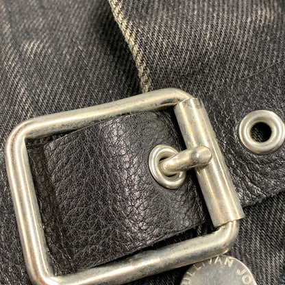 【中古品】【メンズ】 JOHN LAWRENCE SULLIVAN ジョンローレンスサリバン FRONT SIDE BELTED DENIM JACKET 1B013-0320-34 フロント サイド ベルト デニムジャケット アウター 140-251122-as-10-izu サイズ：48 カラー：ブラック 万代Net店