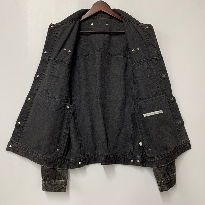 【中古品】【メンズ】 JOHN LAWRENCE SULLIVAN ジョンローレンスサリバン FRONT SIDE BELTED DENIM JACKET 1B013-0320-34 フロント サイド ベルト デニムジャケット アウター 140-251122-as-10-izu サイズ：48 カラー：ブラック 万代Net店