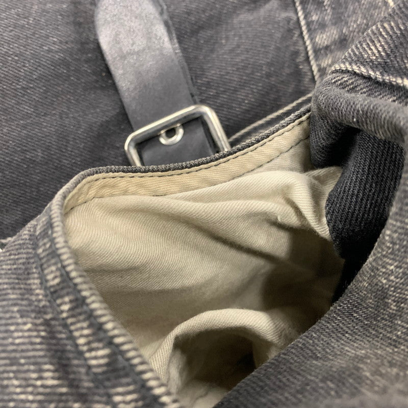 【中古品】【メンズ】 JOHNLAWRENCESULLIVAN ジョン ローレンス サリバン 2B007-0320-34 20AW FRONT SIDE BELTED DENIM PANTS フロント サイド ベルテッド デニム パンツ ボトムス ズボン 151-251123-cs-08-izu サイズ：48 カラー：ブラック 万代Net店