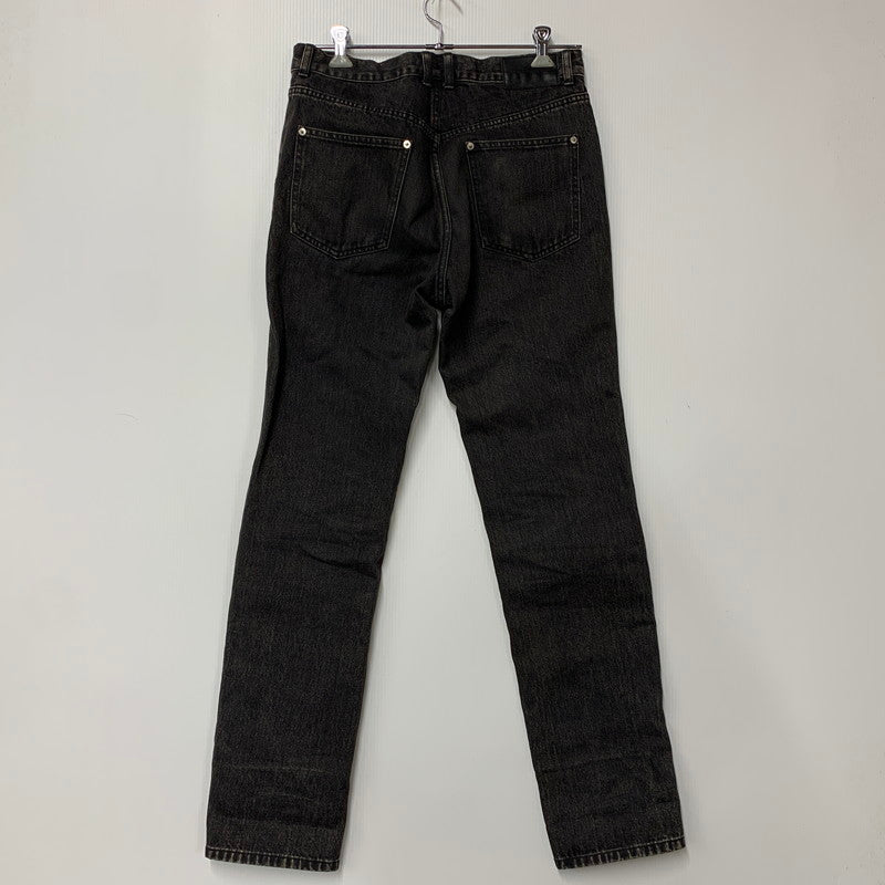 【中古品】【メンズ】 JOHNLAWRENCESULLIVAN ジョン ローレンス サリバン 2B007-0320-34 20AW FRONT SIDE BELTED DENIM PANTS フロント サイド ベルテッド デニム パンツ ボトムス ズボン 151-251123-cs-08-izu サイズ：48 カラー：ブラック 万代Net店