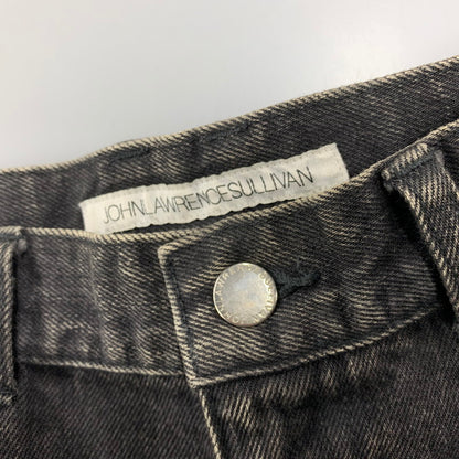 【中古品】【メンズ】 JOHNLAWRENCESULLIVAN ジョン ローレンス サリバン 2B007-0320-34 20AW FRONT SIDE BELTED DENIM PANTS フロント サイド ベルテッド デニム パンツ ボトムス ズボン 151-251123-cs-08-izu サイズ：48 カラー：ブラック 万代Net店