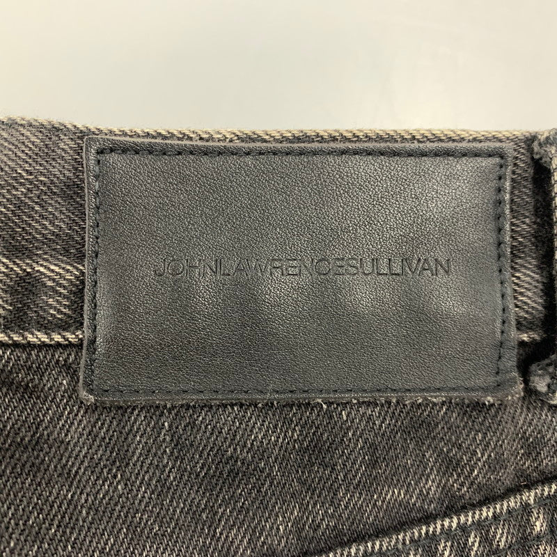 【中古品】【メンズ】 JOHNLAWRENCESULLIVAN ジョン ローレンス サリバン 2B007-0320-34 20AW FRONT SIDE BELTED DENIM PANTS フロント サイド ベルテッド デニム パンツ ボトムス ズボン 151-251123-cs-08-izu サイズ：48 カラー：ブラック 万代Net店