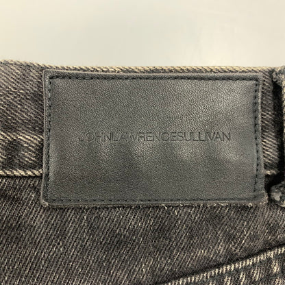 【中古品】【メンズ】 JOHNLAWRENCESULLIVAN ジョン ローレンス サリバン 2B007-0320-34 20AW FRONT SIDE BELTED DENIM PANTS フロント サイド ベルテッド デニム パンツ ボトムス ズボン 151-251123-cs-08-izu サイズ：48 カラー：ブラック 万代Net店