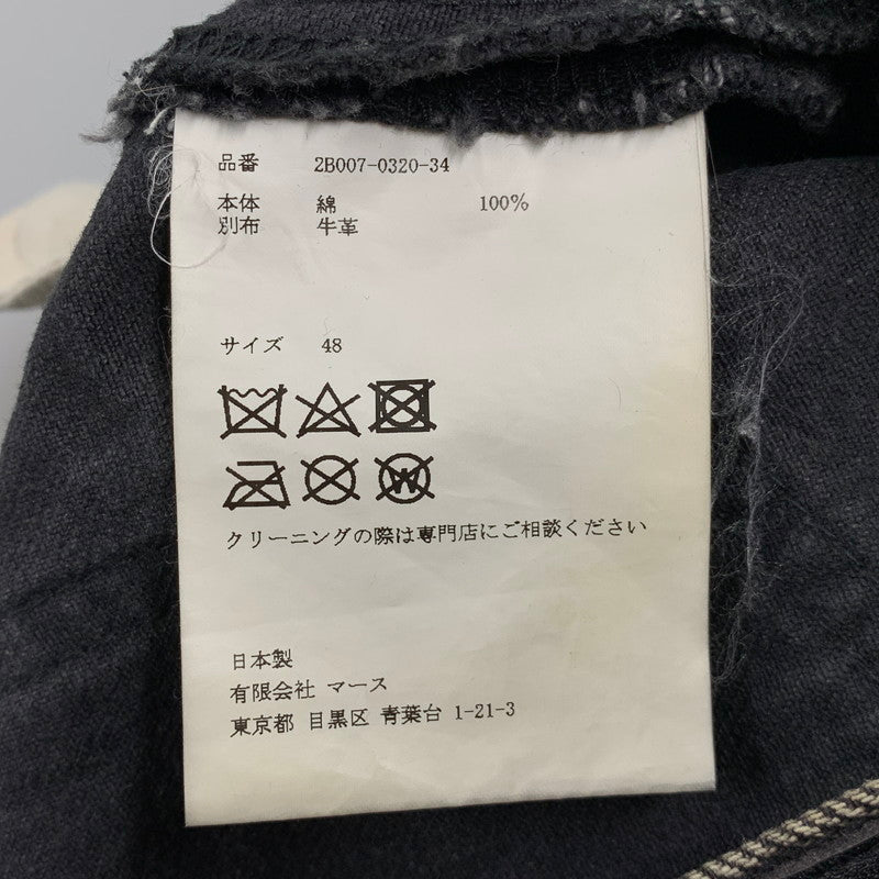 【中古品】【メンズ】 JOHNLAWRENCESULLIVAN ジョン ローレンス サリバン 2B007-0320-34 20AW FRONT SIDE BELTED DENIM PANTS フロント サイド ベルテッド デニム パンツ ボトムス ズボン 151-251123-cs-08-izu サイズ：48 カラー：ブラック 万代Net店