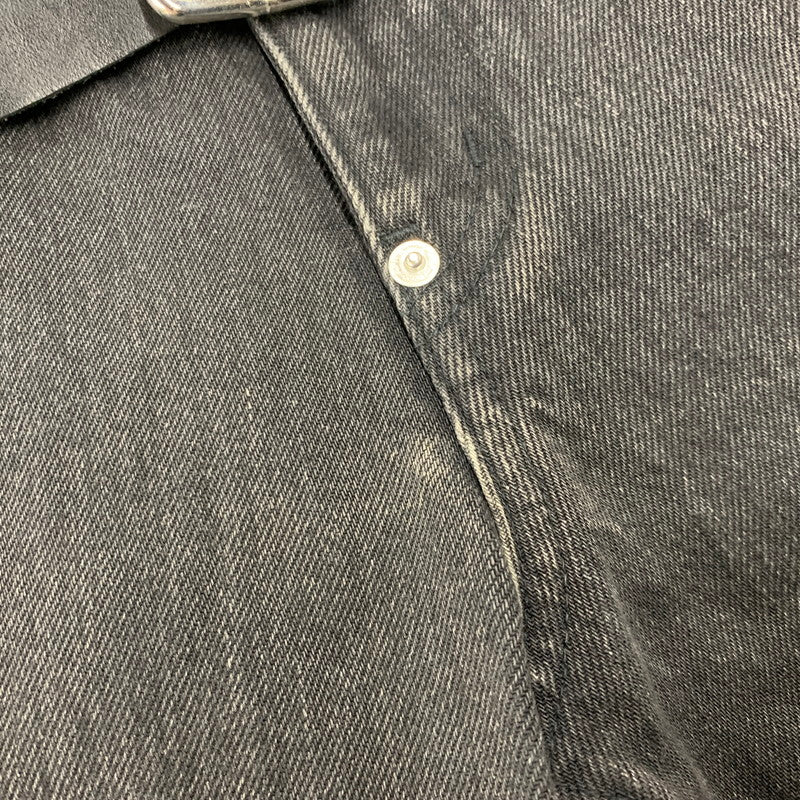 【中古品】【メンズ】 JOHNLAWRENCESULLIVAN ジョン ローレンス サリバン 2B007-0320-34 20AW FRONT SIDE BELTED DENIM PANTS フロント サイド ベルテッド デニム パンツ ボトムス ズボン 151-251123-cs-08-izu サイズ：48 カラー：ブラック 万代Net店