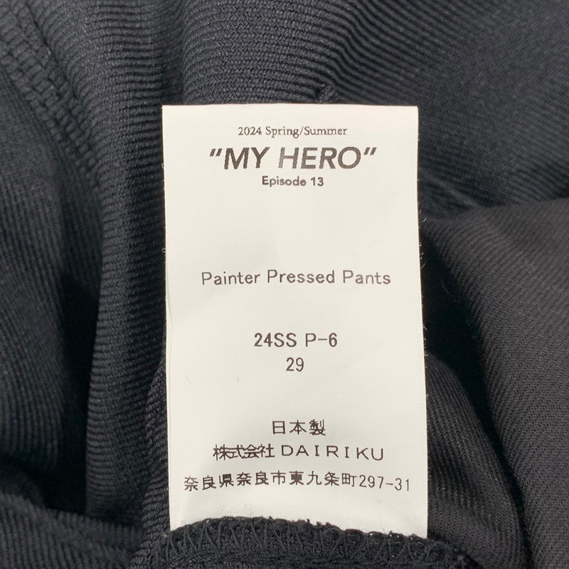 【中古品】【メンズ】 DAIRIKU ダイリク 24SS P-6 24SS PAINTER PRESSED PANTS ペインター プレス パンツ ボトムス ズボン 153-251123-cs-07-izu サイズ：29 カラー：ブラック 万代Net店