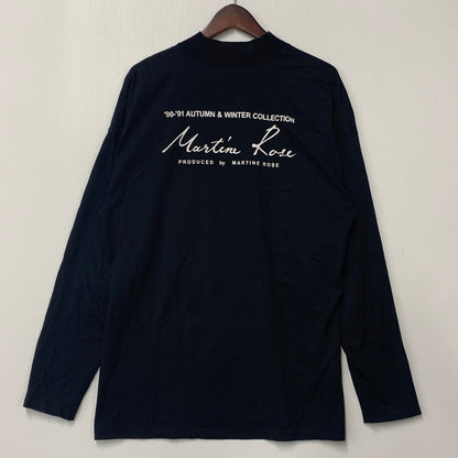 【現状渡し品】【メンズ】 MARTINE ROSE マーティン ローズ LS MOCKNECK T-SHIRT ロングスリーブ モックネック Tシャツ 長袖 トップス 141-251129-as-14-izu サイズ：S カラー：ブラック 万代Net店