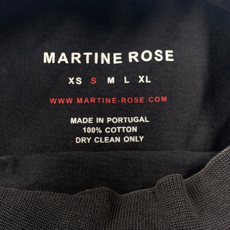 【現状渡し品】【メンズ】 MARTINE ROSE マーティン ローズ LS MOCKNECK T-SHIRT ロングスリーブ モックネック Tシャツ 長袖 トップス 141-251129-as-14-izu サイズ：S カラー：ブラック 万代Net店