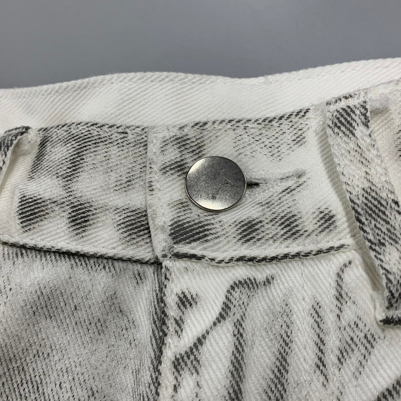 【中古品】【メンズ】 BEAMS ビームス FUTURE ARCHIVE FADE DOUBLE KNEE DENIM PANTS 11-24-3517-791 フューチャー アーカイブ フェードダブルニーデニムパンツ ジーンズ ボトムス 158-251122-as-41-izu サイズ：S カラー：ホワイト系 万代Net店