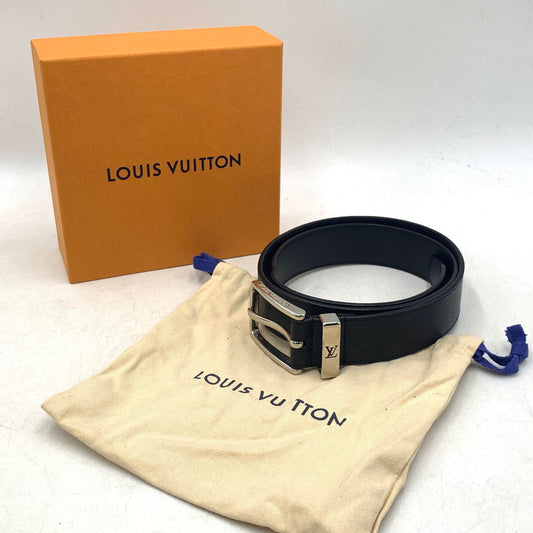 【中古品】【メンズ/レディース】 LOUIS VUITTON ルイ・ヴィトン M8202 BC3283 ベルト・ポンヌフ 35MM トリヨン 小物 179-251128-ya-03-izu サイズ：90/36 カラー：ブラック 万代Net店