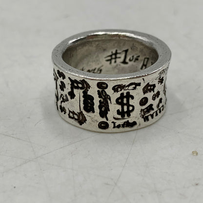 【中古品】【メンズ/レディース】 BILL WALL LEATHER ビルウォールレザー SV925 GRAFFITI STAMP RING グラフィティ スタンプ リング 指輪 アクセサリー 192-251124-ya-23-izu カラー：シルバー 万代Net店