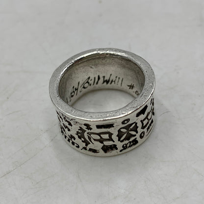 【中古品】【メンズ/レディース】 BILL WALL LEATHER ビルウォールレザー SV925 GRAFFITI STAMP RING グラフィティ スタンプ リング 指輪 アクセサリー 192-251124-ya-23-izu カラー：シルバー 万代Net店