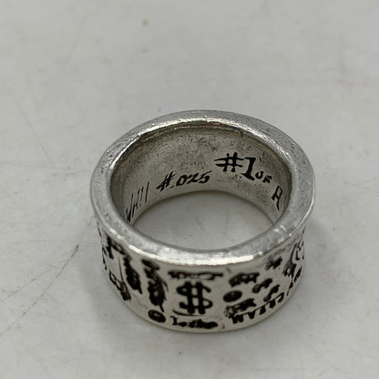 【中古品】【メンズ/レディース】 BILL WALL LEATHER ビルウォールレザー SV925 GRAFFITI STAMP RING グラフィティ スタンプ リング 指輪 アクセサリー 192-251124-ya-23-izu カラー：シルバー 万代Net店