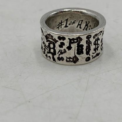 【中古品】【メンズ/レディース】 BILL WALL LEATHER ビルウォールレザー SV925 GRAFFITI STAMP RING グラフィティ スタンプ リング 指輪 アクセサリー 192-251124-ya-23-izu カラー：シルバー 万代Net店