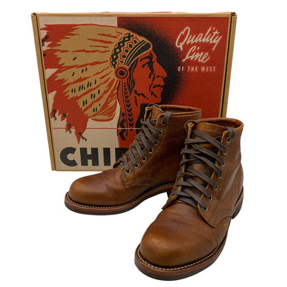 【中古品】【メンズ/レディース】 Chippewa チペワ 1901M26 6INCH UTILITY BOOTS ユーティリティー ブーツ シューズ 靴 164-251123-cs-05-izu サイズ：25.5cm カラー：ブラウン 万代Net店