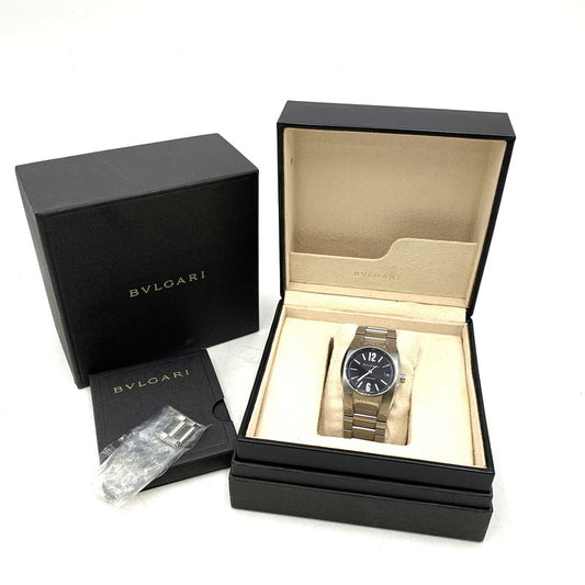 【中古品】【メンズ】 BVLGARI ブルガリ EG35BSSD ERGON AUTOMATIC DATE エルゴン オートマティック デイト 腕時計 195-251123-cs-01-izu カラー：ブラック×シルバー 万代Net店