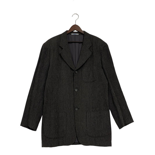 【中古品】【メンズ】 KENZO HOMME ケンゾーオム 3312-1407 90'S STRIPE COAT JACKET ストライプ コート ジャケット アウター 140-251128-cs-18-izu サイズ：4 カラー：ダークグレー 万代Net店