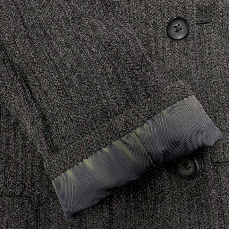 【中古品】【メンズ】 KENZO HOMME ケンゾーオム 3312-1407 90'S STRIPE COAT JACKET ストライプ コート ジャケット アウター 140-251128-cs-18-izu サイズ：4 カラー：ダークグレー 万代Net店