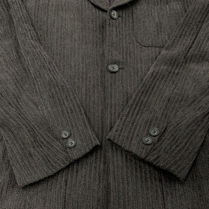 【中古品】【メンズ】 KENZO HOMME ケンゾーオム 3312-1407 90'S STRIPE COAT JACKET ストライプ コート ジャケット アウター 140-251128-cs-18-izu サイズ：4 カラー：ダークグレー 万代Net店