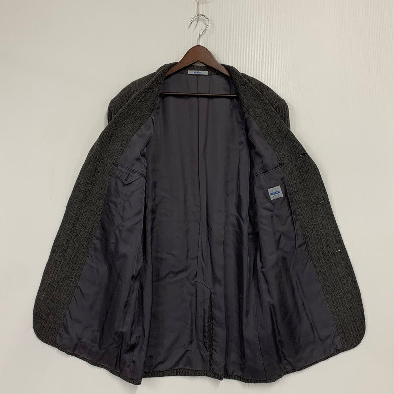【中古品】【メンズ】 KENZO HOMME ケンゾーオム 3312-1407 90'S STRIPE COAT JACKET ストライプ コート ジャケット アウター 140-251128-cs-18-izu サイズ：4 カラー：ダークグレー 万代Net店