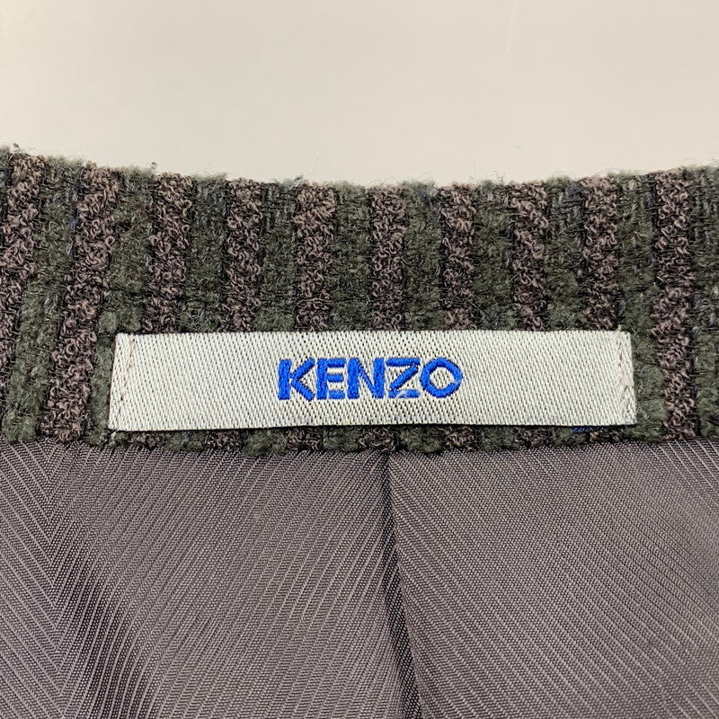 【中古品】【メンズ】 KENZO HOMME ケンゾーオム 3312-1407 90'S STRIPE COAT JACKET ストライプ コート ジャケット アウター 140-251128-cs-18-izu サイズ：4 カラー：ダークグレー 万代Net店
