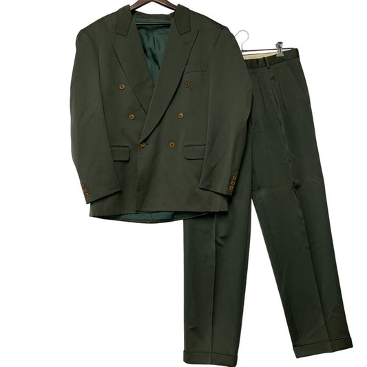 【現状渡し品】【メンズ】 KENZO PARIS ケンゾー DOUBLE BREASTED JACKET SLACKS PANTS SET-UP 3301-1032 ダブルブレストジャケット スラックスパンツ セットアップ 140-251122-as-46-izu サイズ：3 カラー：グリーン 万代Net店