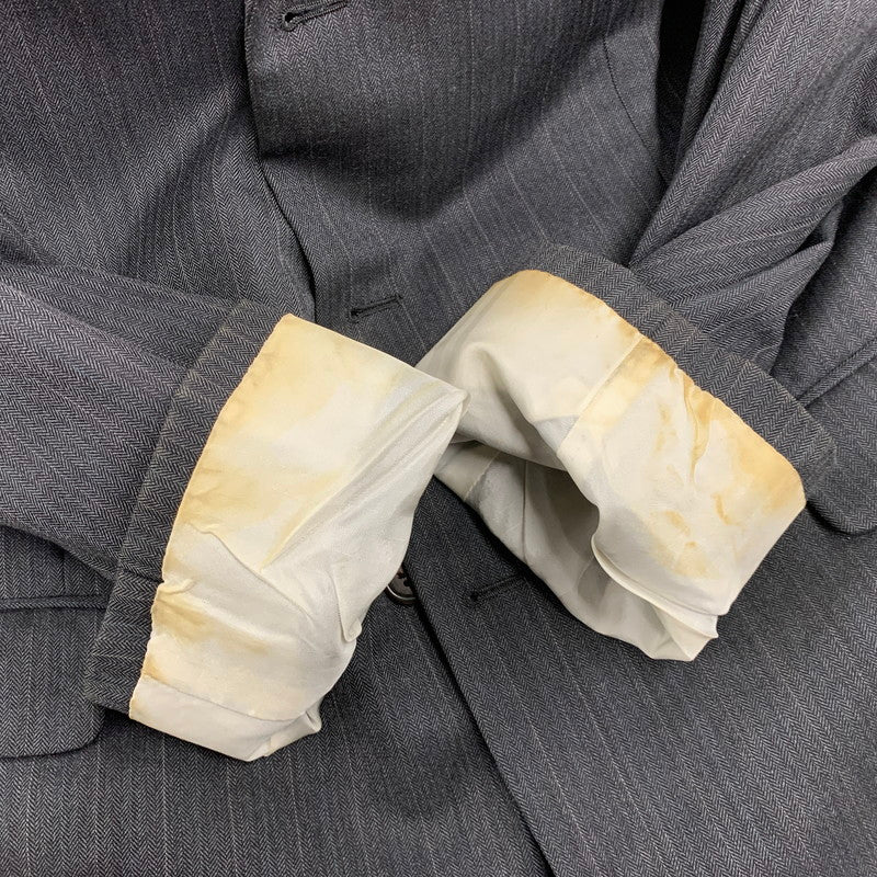 【現状渡し品】【メンズ】 YOHJI YAMAMOTO COSTUME D'HOMME ヨウジヤマモトコスチュームドオム STRIPE SET-UP HJ-J80-169 HJ-P83-169 ストライプ セットアップ 140-251122-as-47-izu サイズ：6 カラー：グレー系 万代Net店